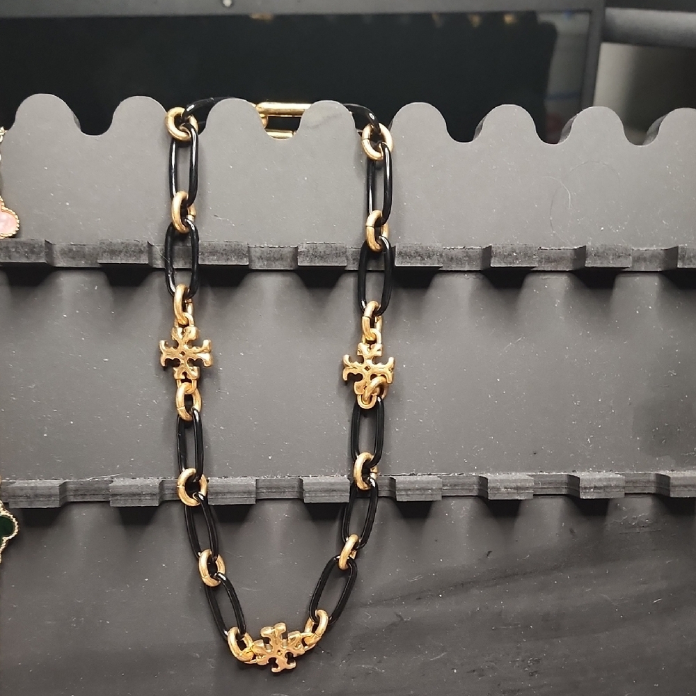 Tory Burch Black and Gold Necklace
